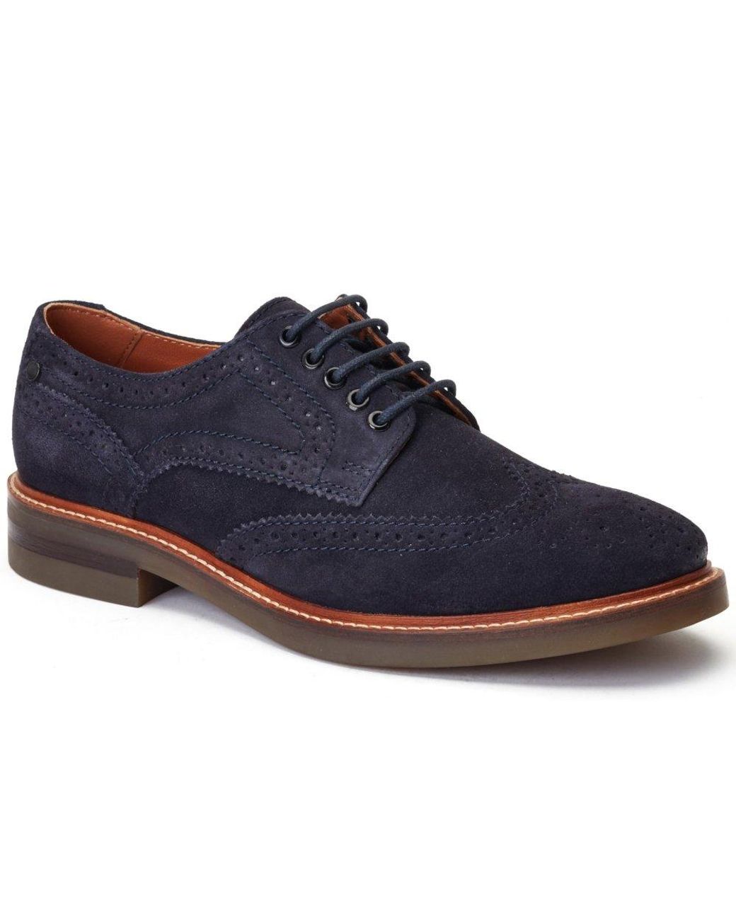 Base London Blue Hatfield Brogues for men