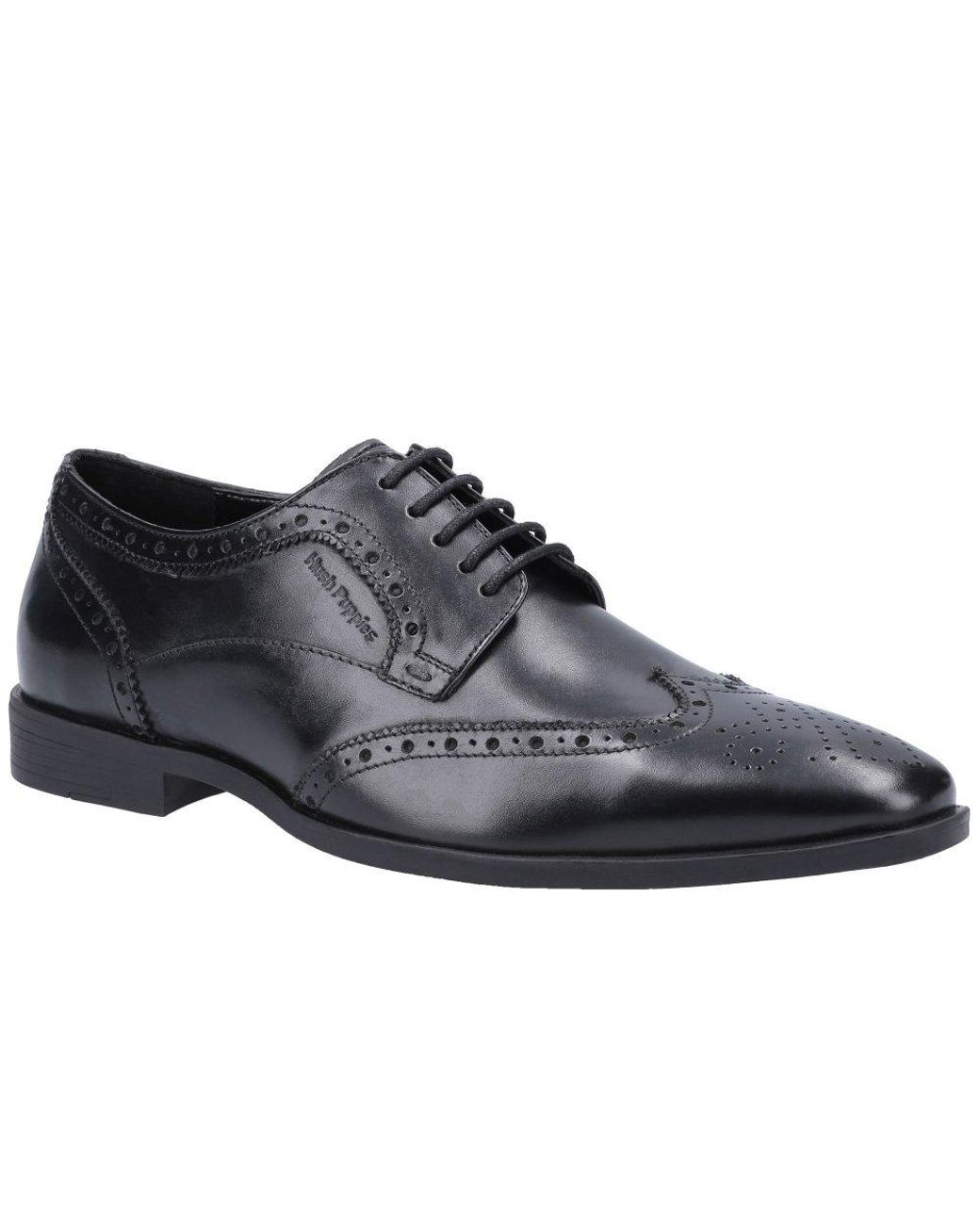 Hush Puppies Black Elliot Brogues for men