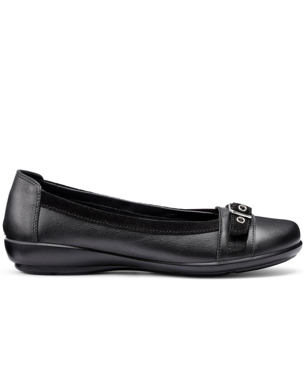 Hotter Black Sparrow Flat Pumps