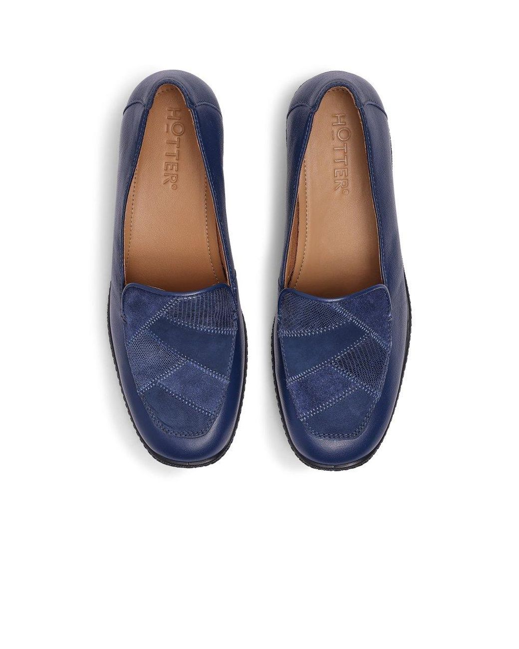 Hotter Blue Faith Ii Slip On Shoes Colour: French Leather