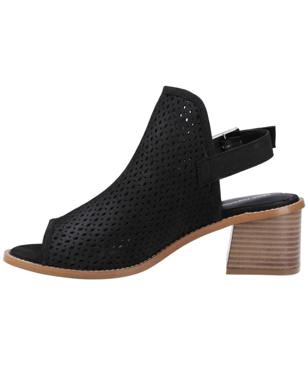 Hush Puppies Black Louise Heeled Sandals