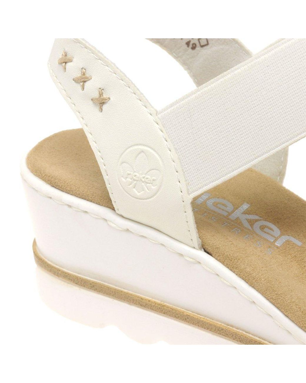 Rieker Metallic Medal Wedge Heel Sandals