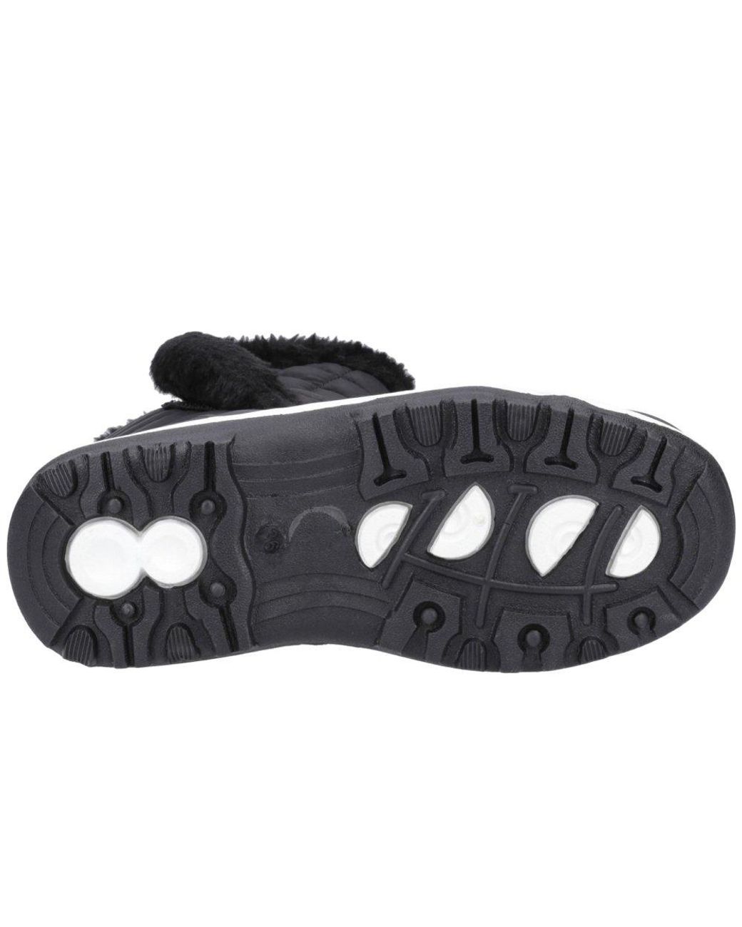 Cotswold Black Faux Fur-Lined Winter Boots