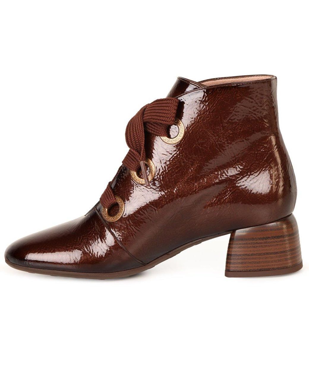 Hispanitas Brown Varsovia Lace Ankle Boots