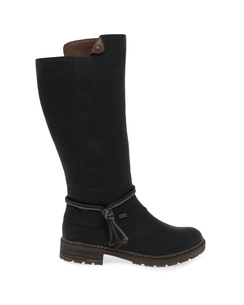 Rieker Command Long Boots in Black | Lyst Canada