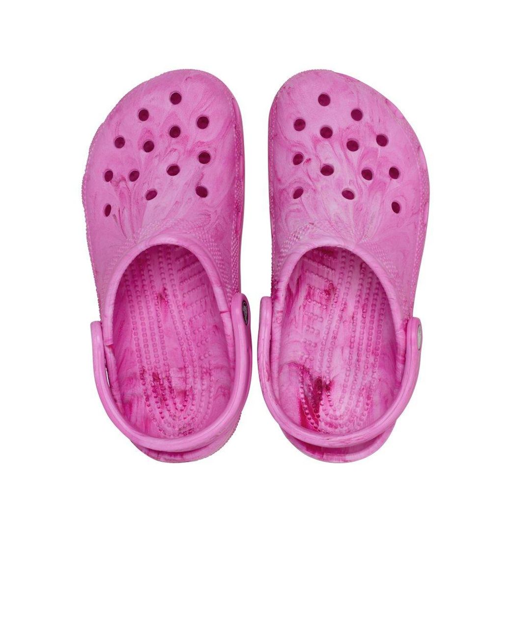 CROCSTM Pink Classic Marbled Clogs