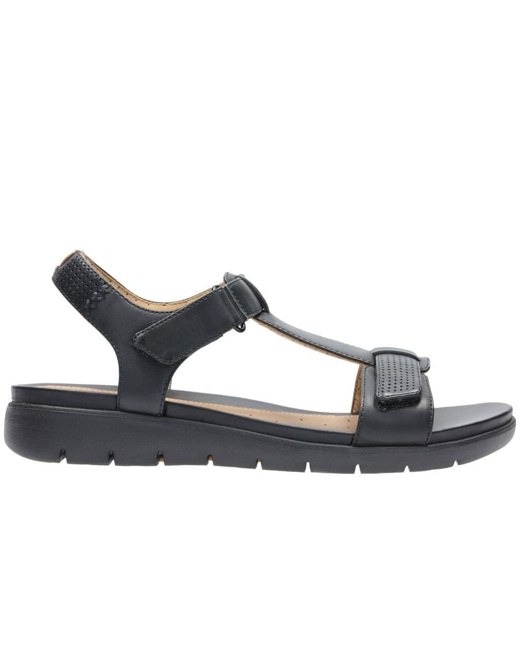 Clarks Un Haywood Womens Wide-fit Sandals in Black | Lyst Canada