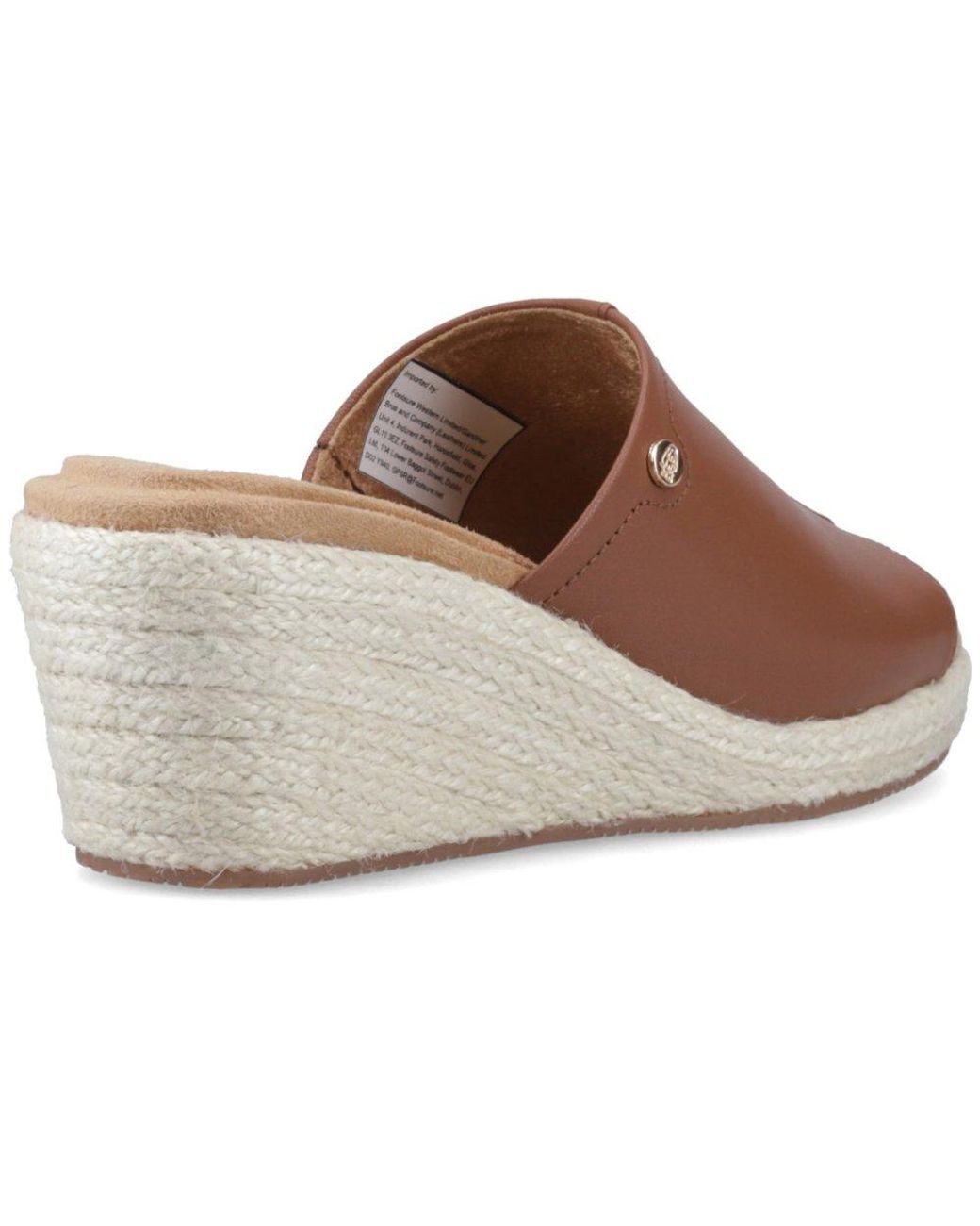 Hush Puppies Brown Willow Rattan Sandals