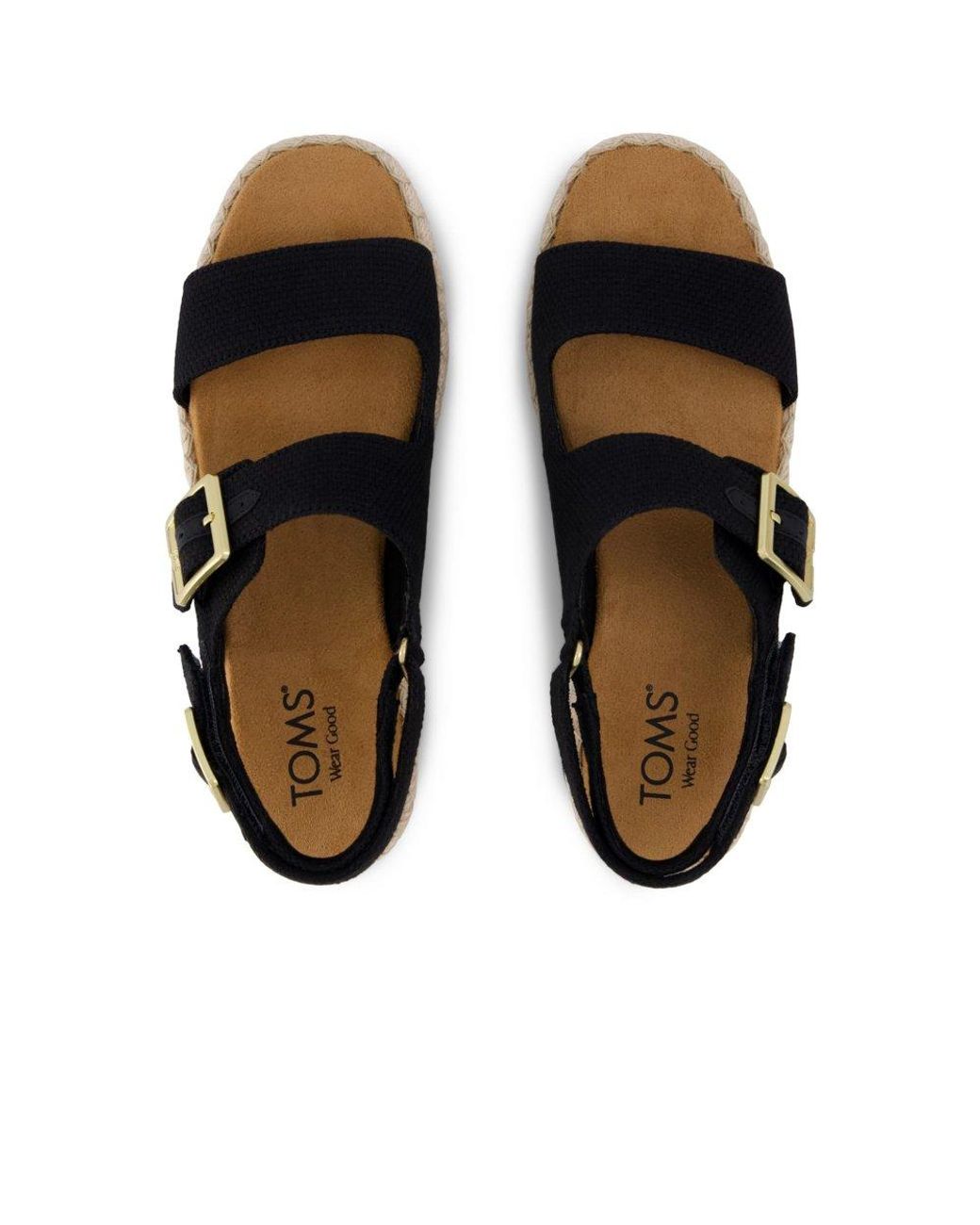 TOMS Blue Giana Flatform Sandals