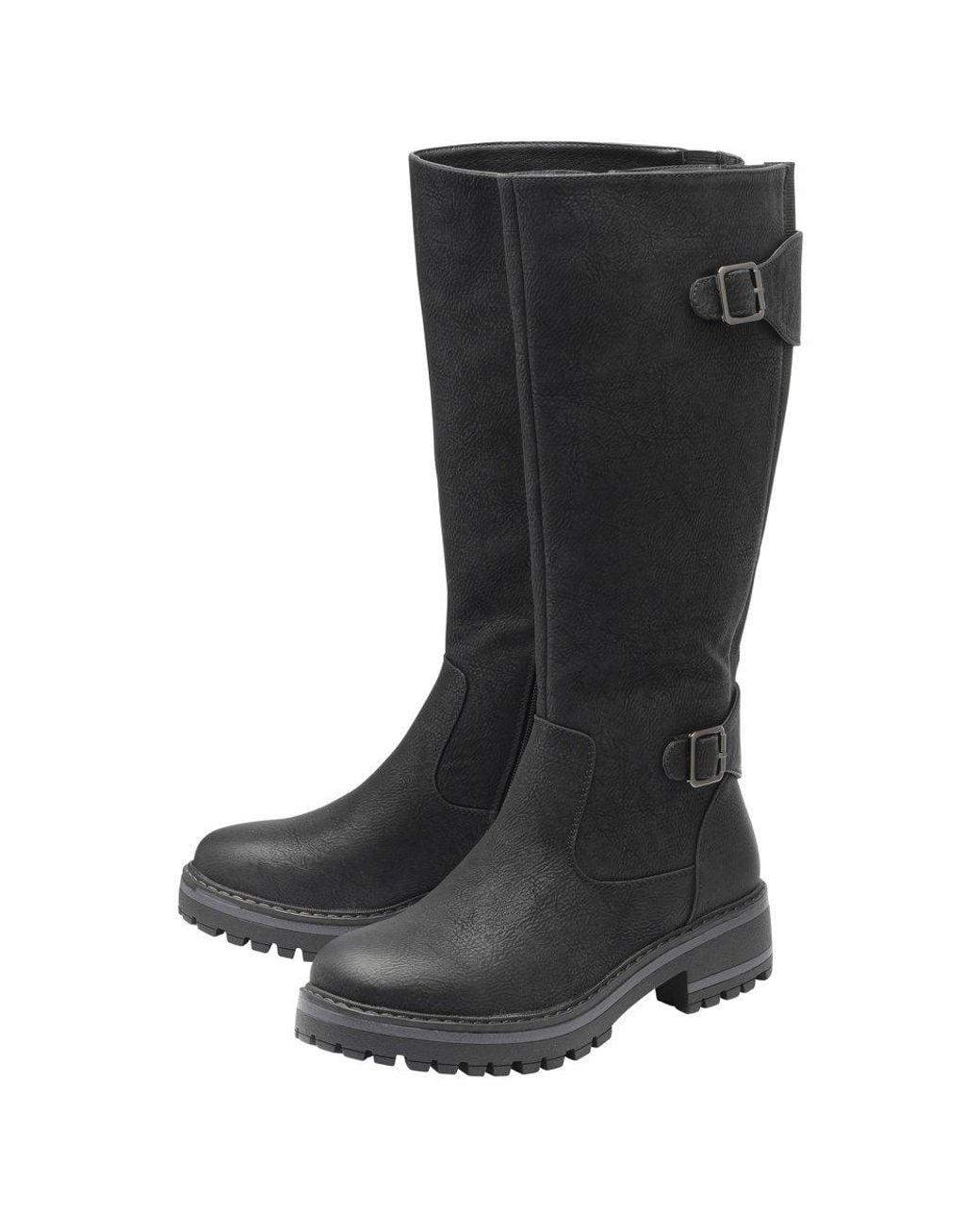 Lotus Black Sazerac Wide Fit Knee High Boots