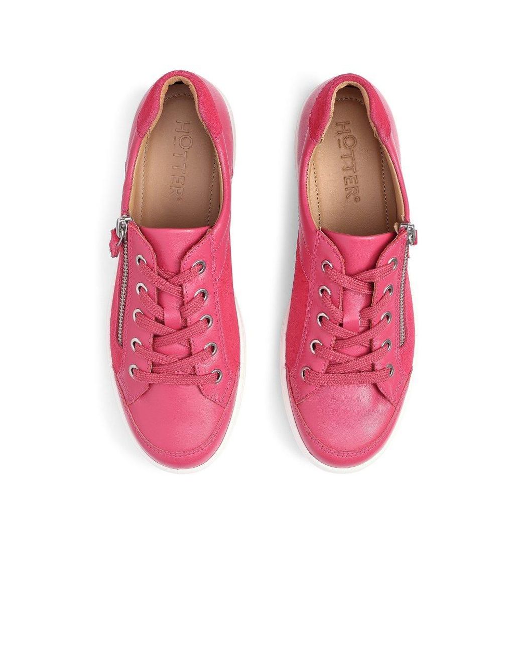Hotter Pink Chase Ii Trainers Colour: Bright Leather