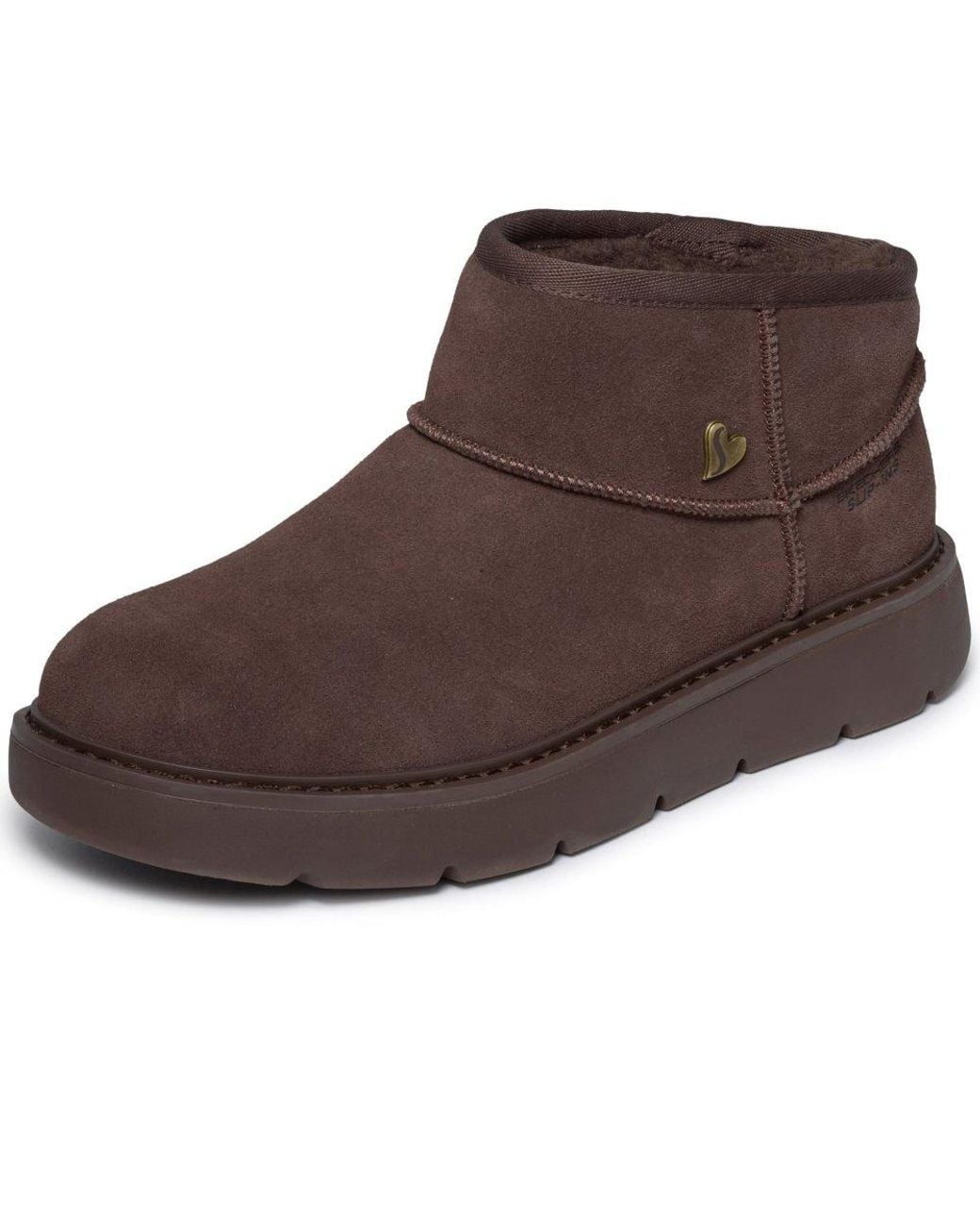Skechers Brown Keepsakes Cozy Mini Ankle Boots