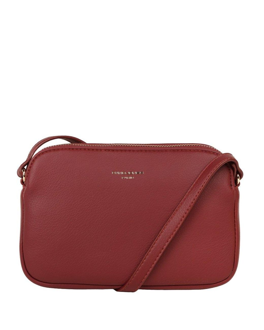 David Jones Red Toulouse Messenger Bag