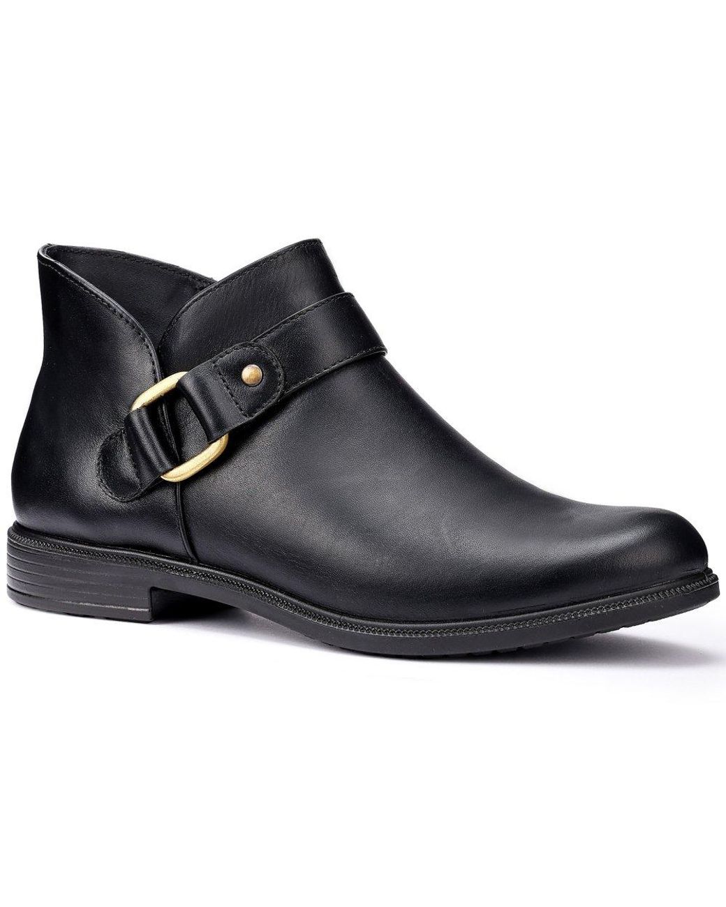 Hotter Black Linton Wide Fit Ankle Boots