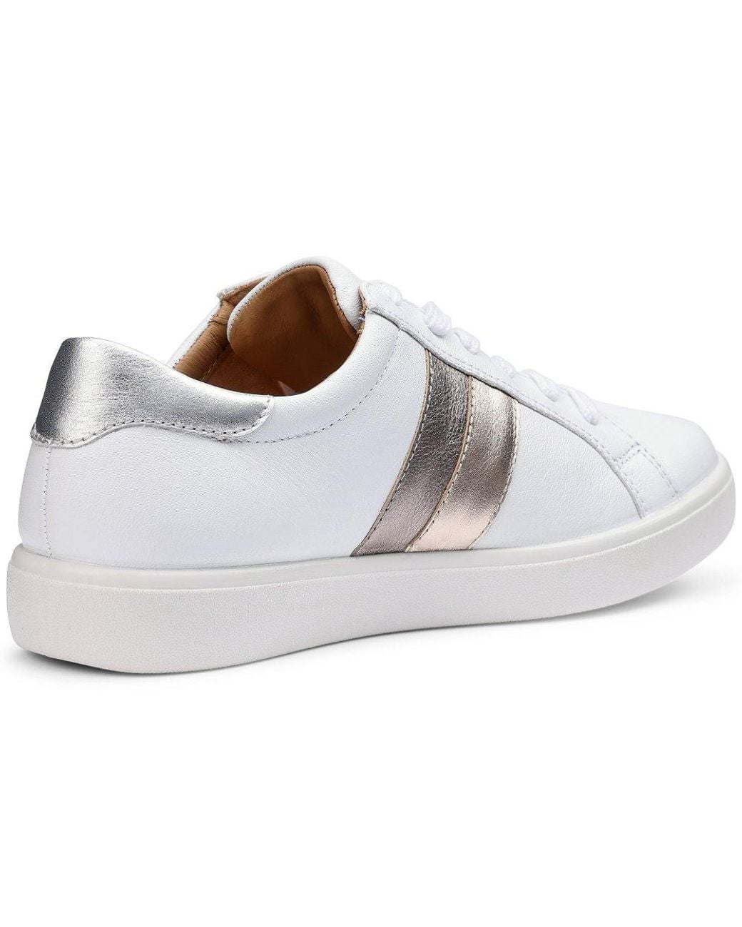 Hotter White Switched Wide Fit Trainers