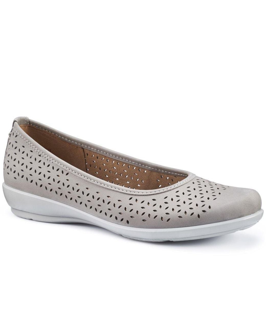 Hotter Gray Livvy Ii Wide Fit Pumps