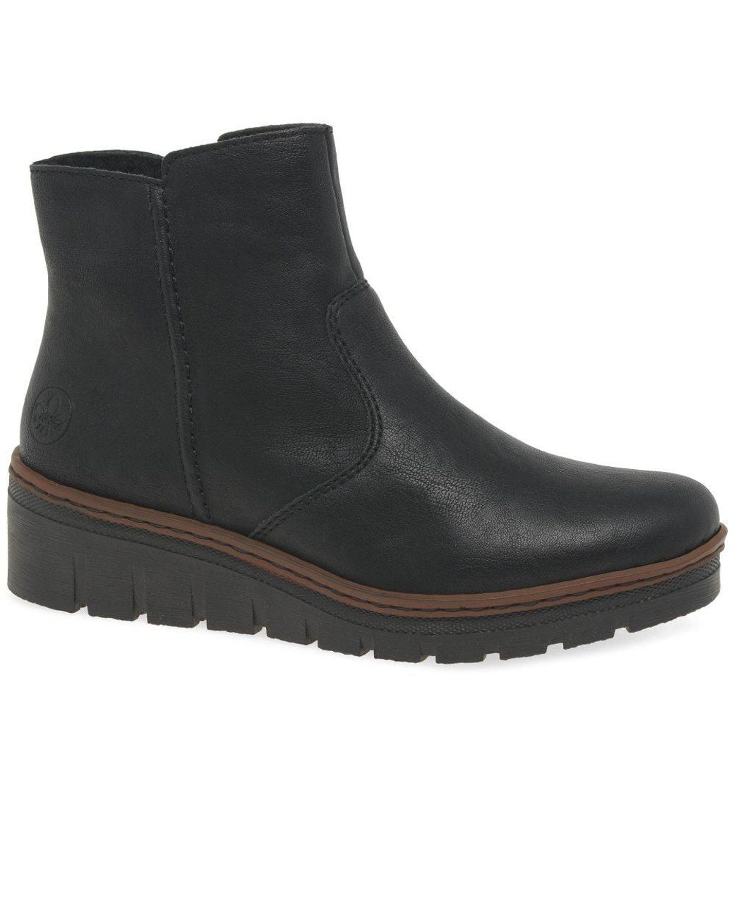 Rieker Black Capital Ankle Boots