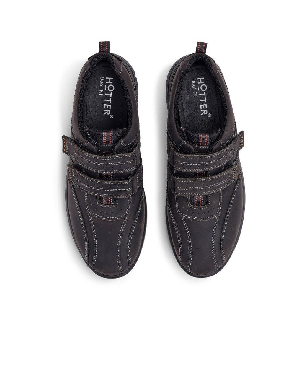 Hotter Black Energise Riptape Casual Shoe for men