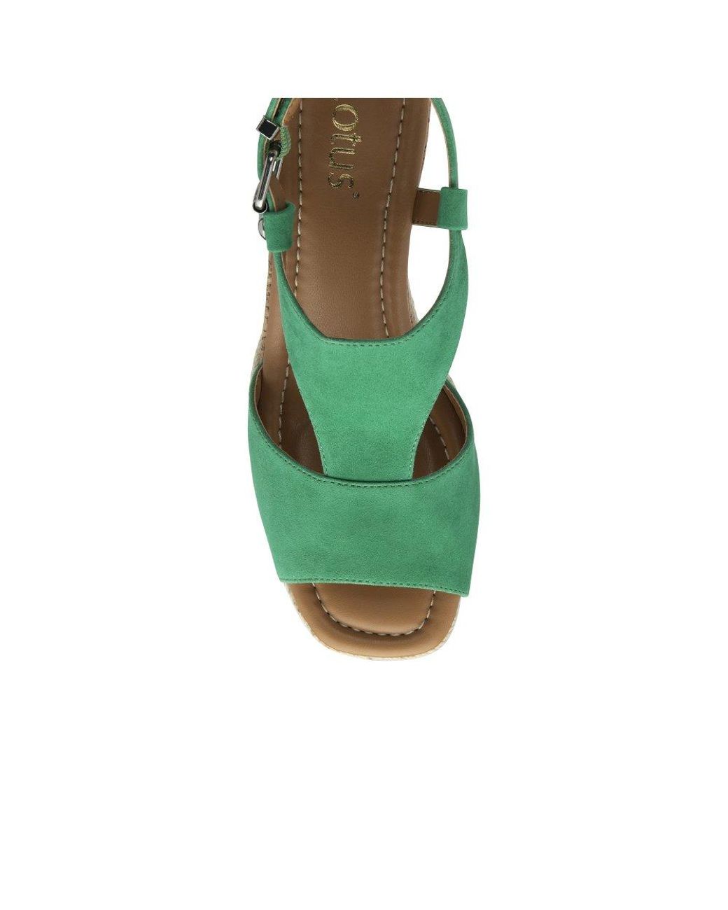 Lotus Green Madalene Wedge Sandals