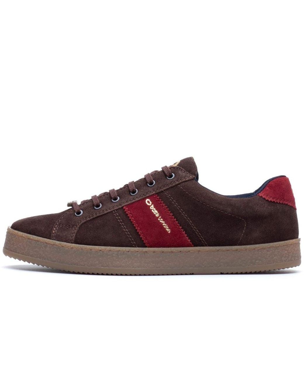 Base London Red Hopper Cupsole Trainers for men