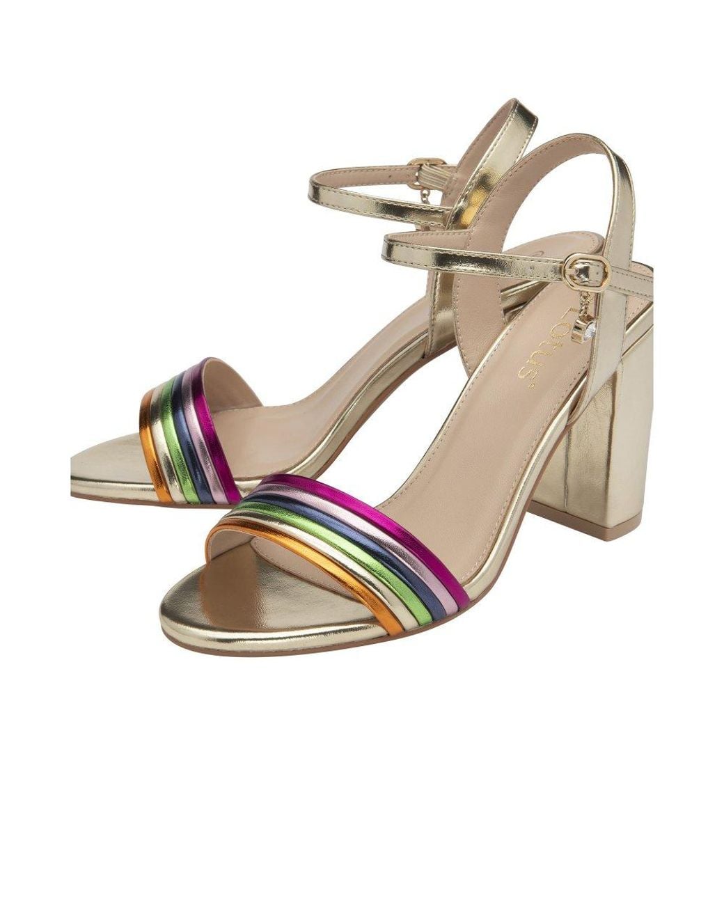 Lotus Metallic Blanca Heeled Sandals