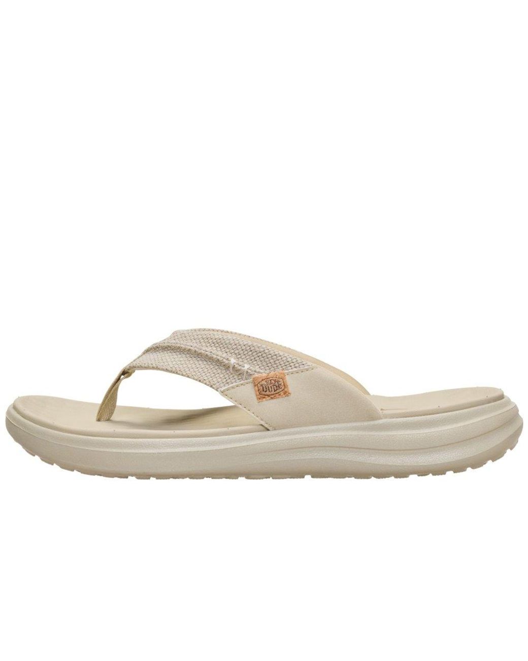 HeyDude Gray Finn Flip Braided Sandals for men