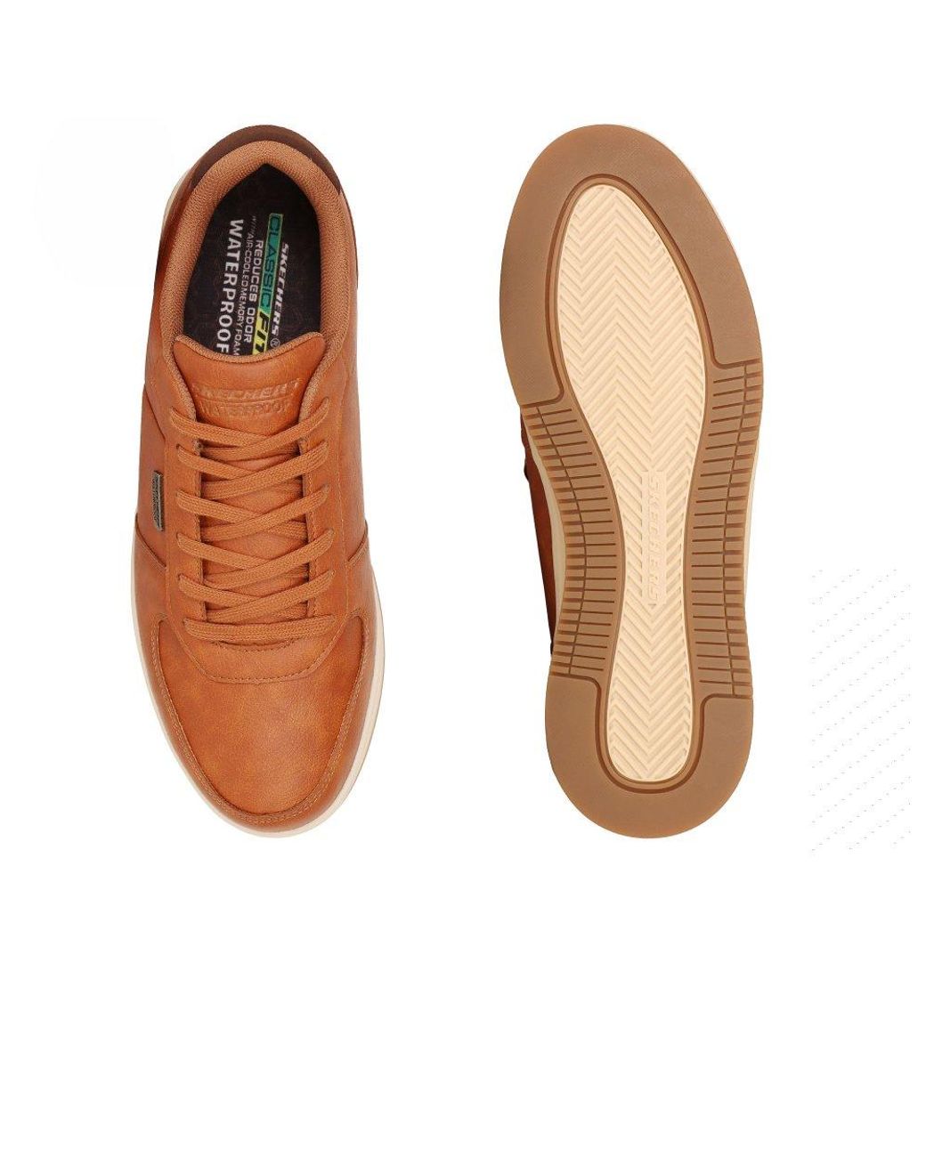 Skechers Brown Palmiro Monty Waterproof Trainers for men