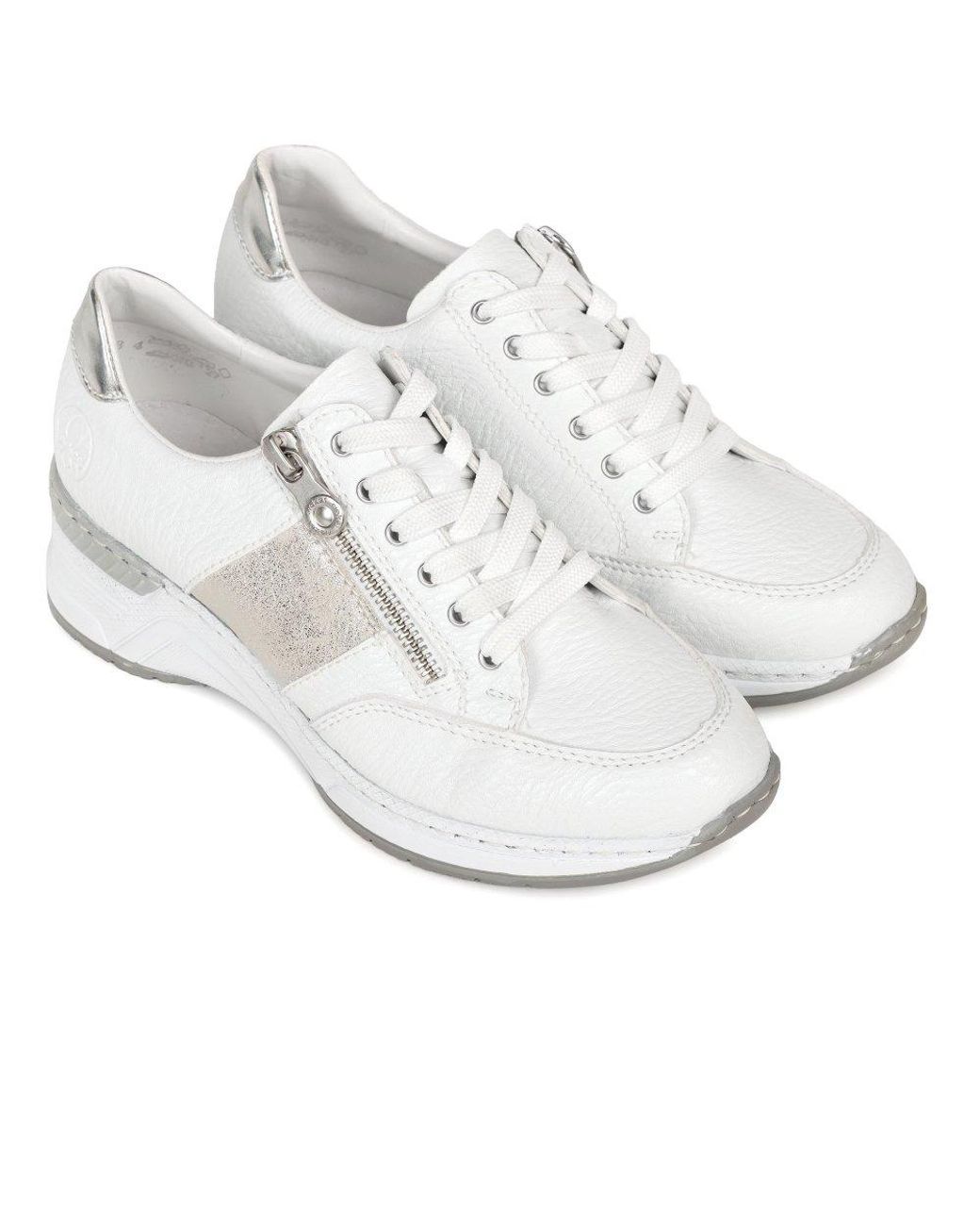 Rieker White Corbridge Trainers (Ss26)