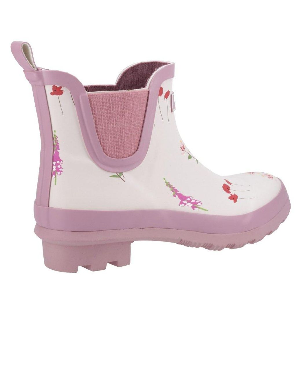 Cotswold Pink Wildflower Ankle Wellingtons