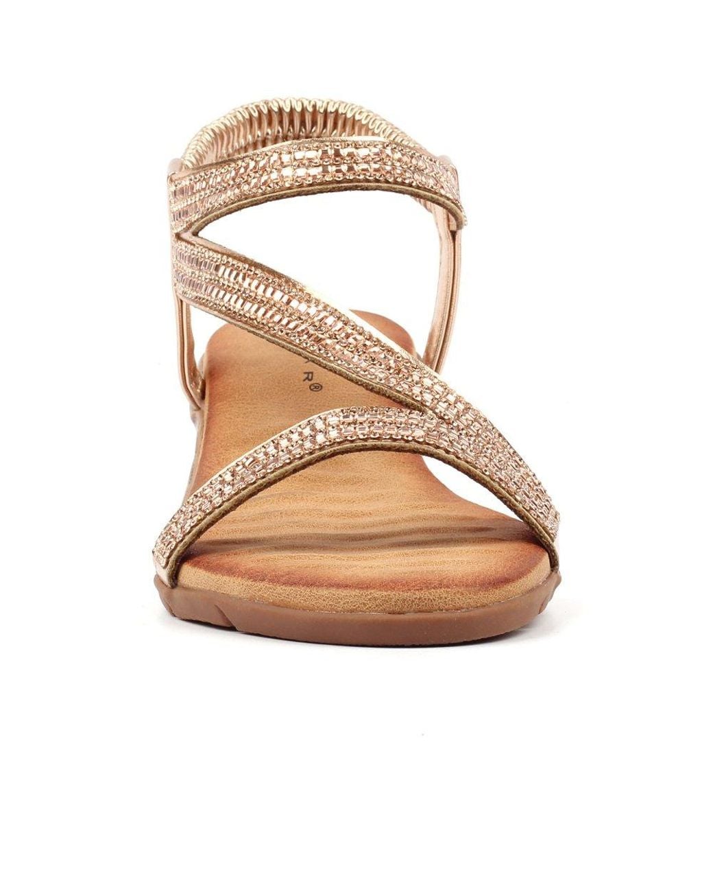 Lunar (GRS) Brown Darci Wedge Sandals