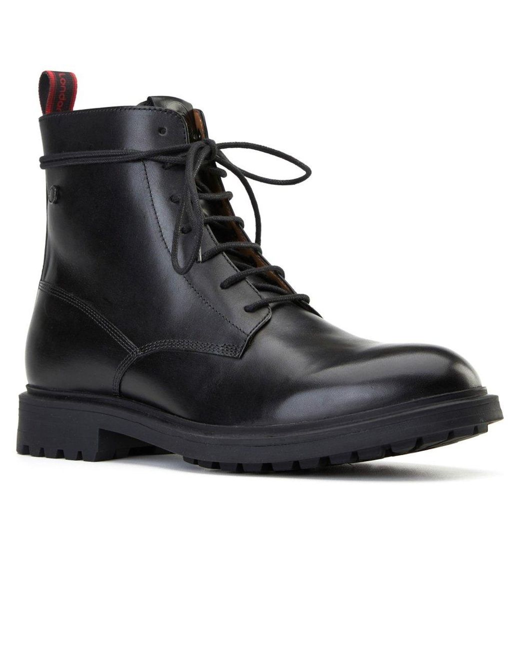Base London Black Brunel 7 Eyelet Boot for men