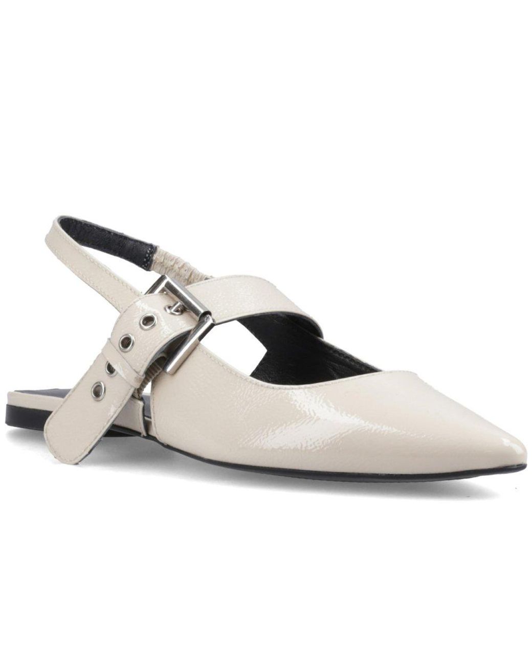 Hush Puppies White Diya Buckle Mary Jane Shoes