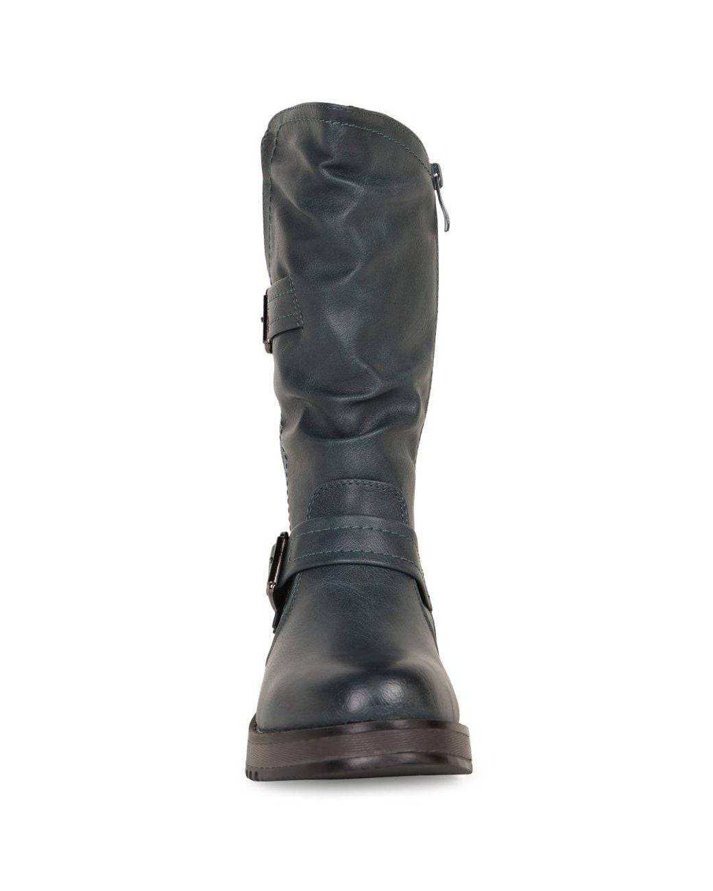 Heavenly Feet Blue Hannah 4 Calf Length Boots Colour: Ocean Synth