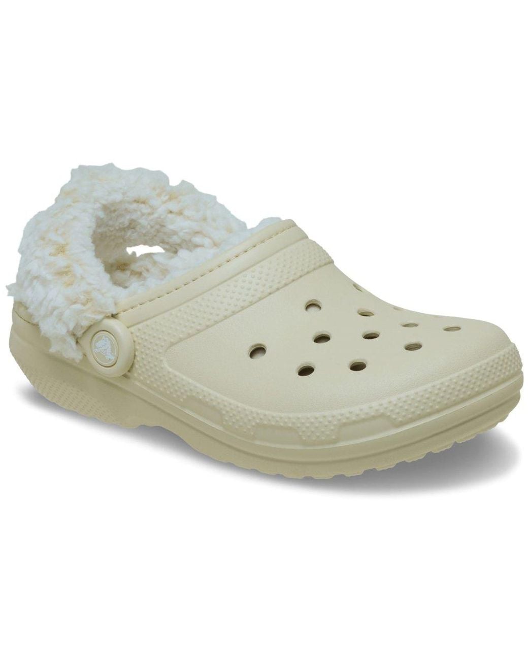 CROCSTM Natural Classic Fleece Lined Clogs