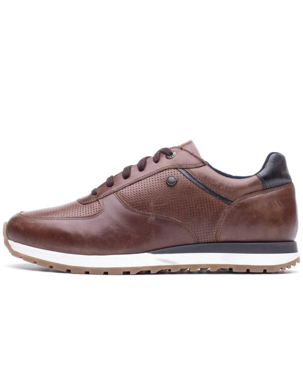 Base London Brown Lancaster Trainers for men
