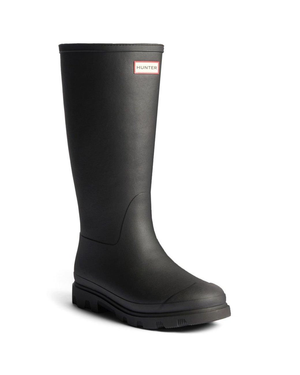 Hunter Black Downpour Tall Insulated Wellingtons for men