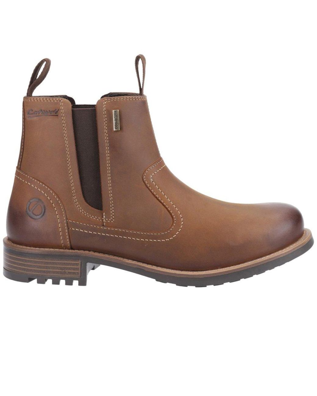 Cotswold Brown Worcester Chelsea Boots for men