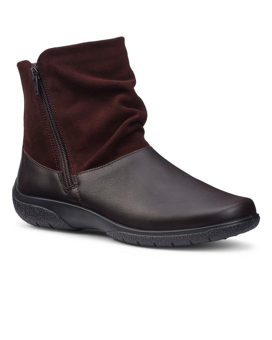 Hotter Gray Whisper Ankle Boots