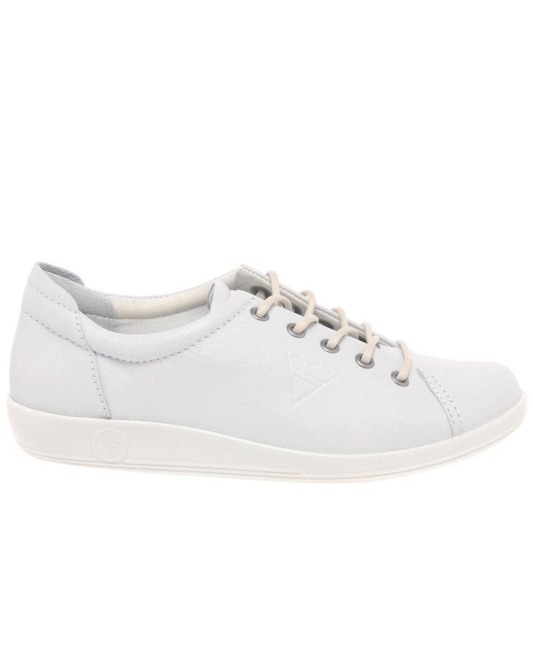 Ecco White Soft 2.0 Tie Shoe Size