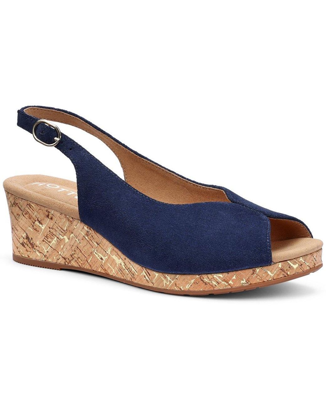 Hotter Blue Atlantic Wedge Sandals