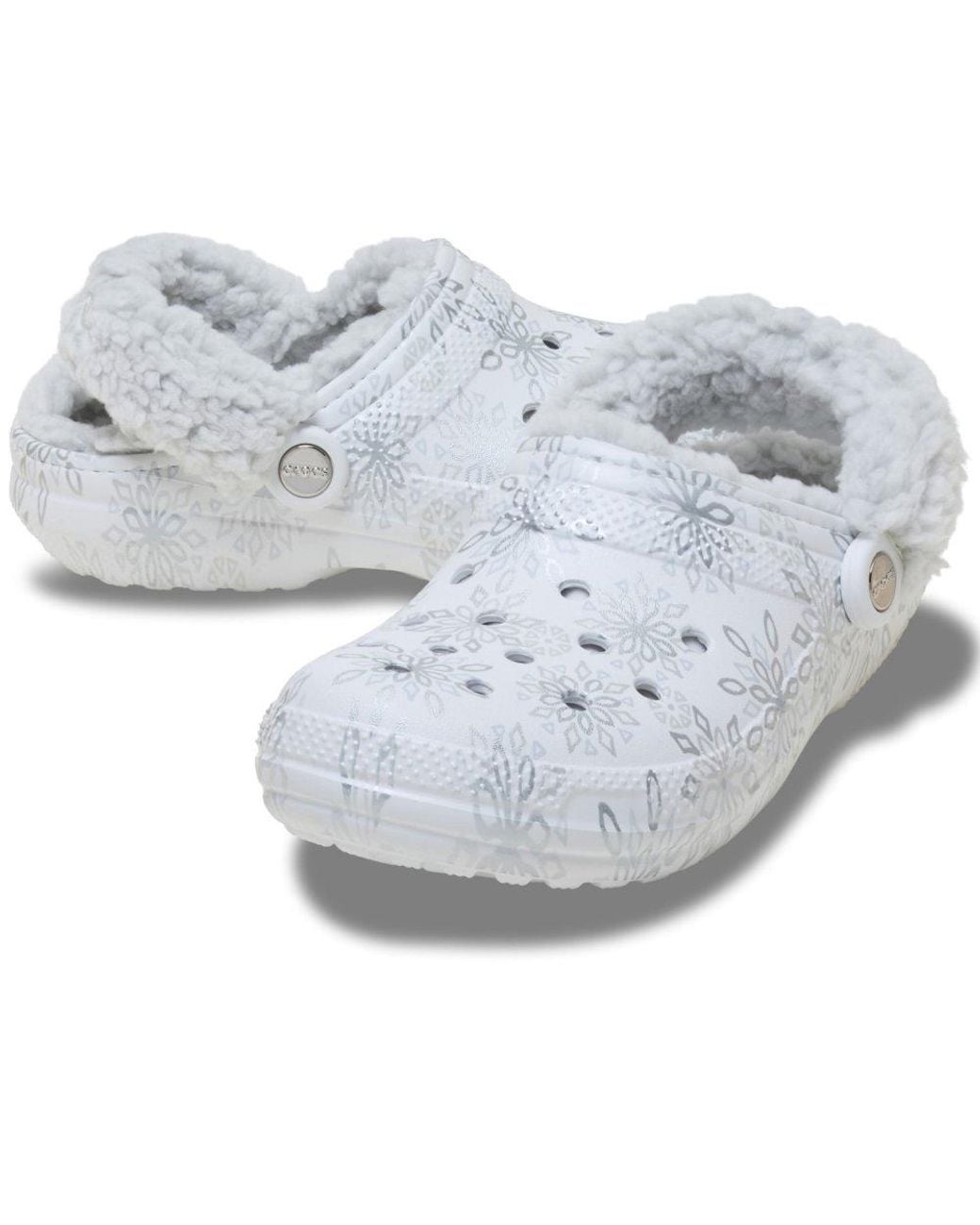 CROCSTM Blue Classic Fleece Lined Clogs