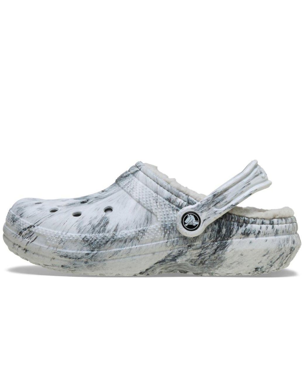 CROCSTM Gray Classic Lined Clog Thermoplastic Swirl Clogs