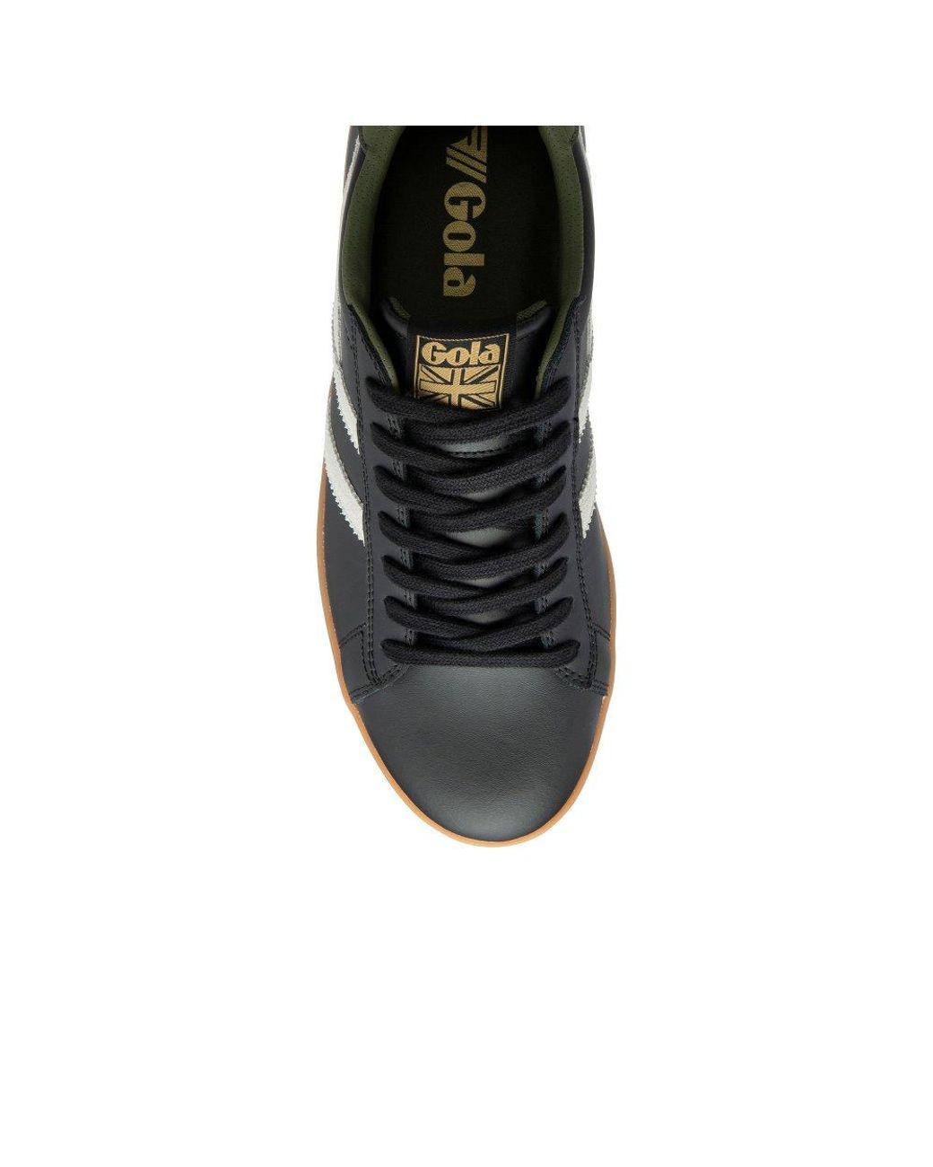 Gola Black Equipe Ii Leather Trainers for men