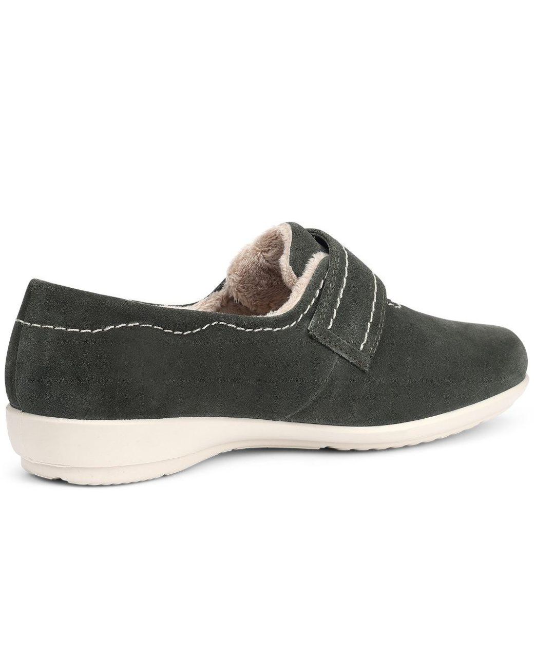 Hotter Gray Toasty Wide Fit Slippers
