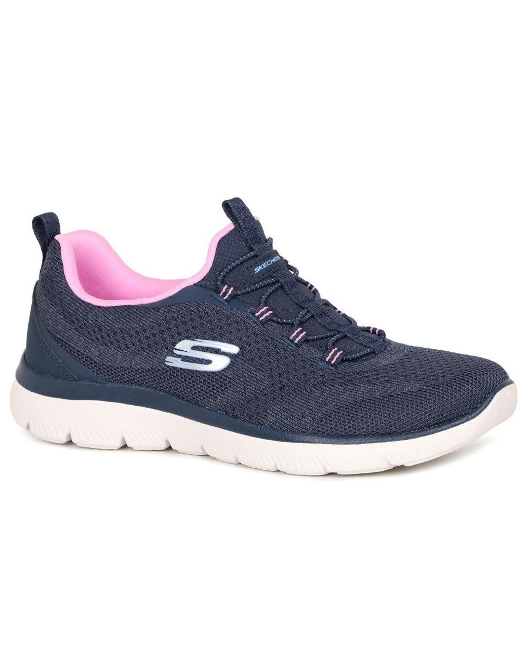 Skechers Blue Mesh Knit Sneakers
