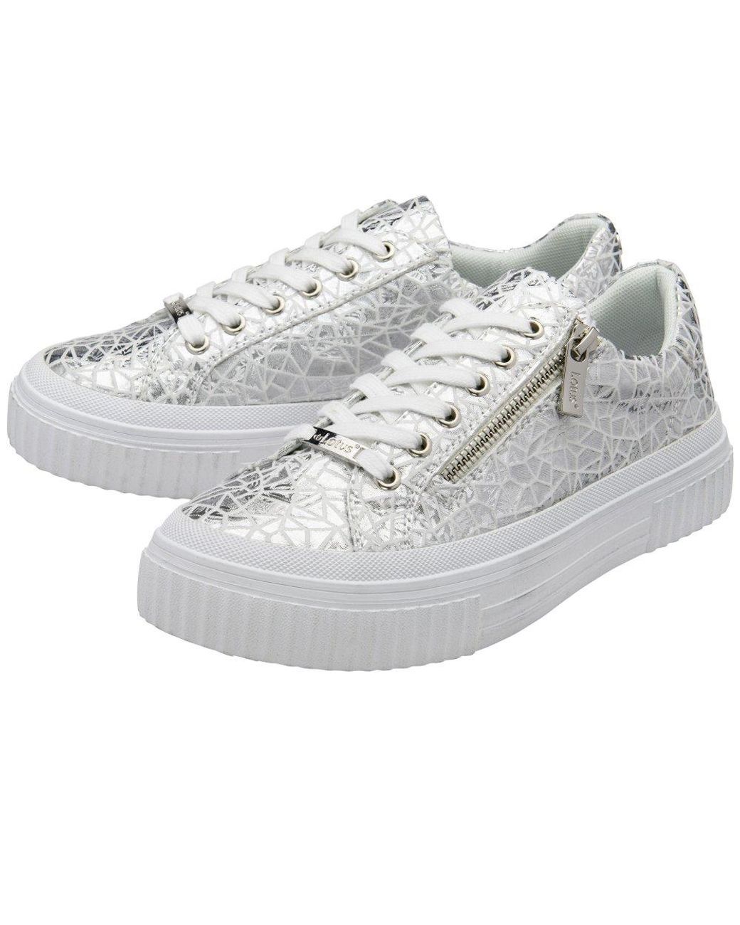 Lotus White Alexa Trainers