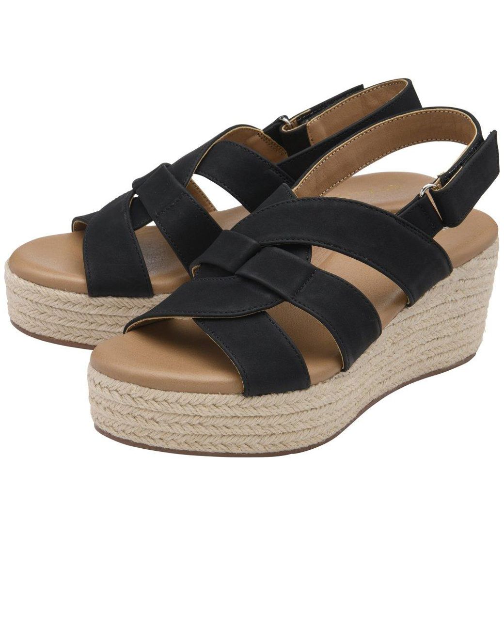 Lotus Blue Reina Wedge Sandals