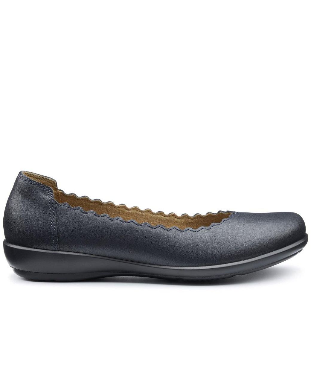 Hotter Blue Eider Wide Ballet Pumps