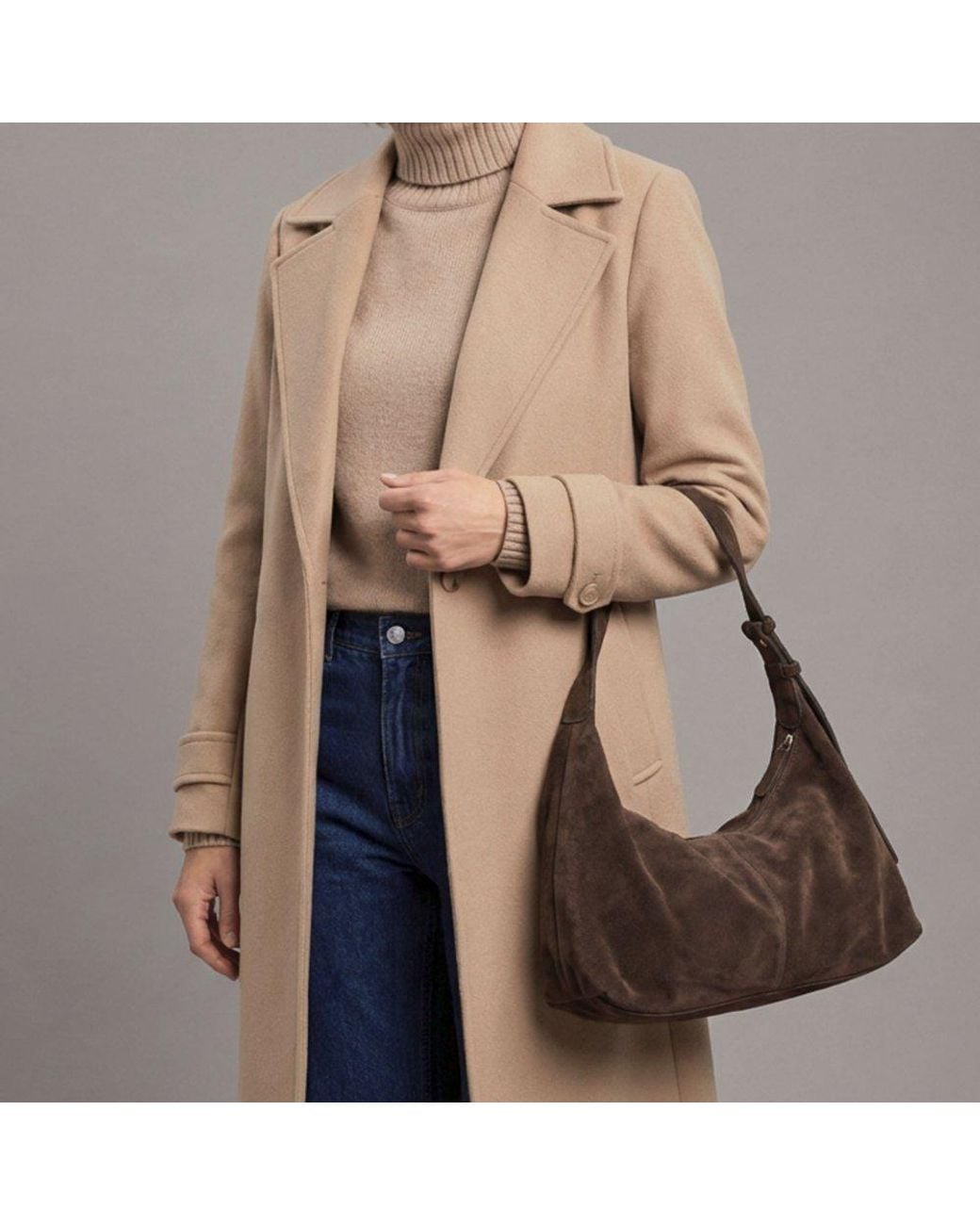 Elie Beaumont Brown Slouch Shoulder Bag