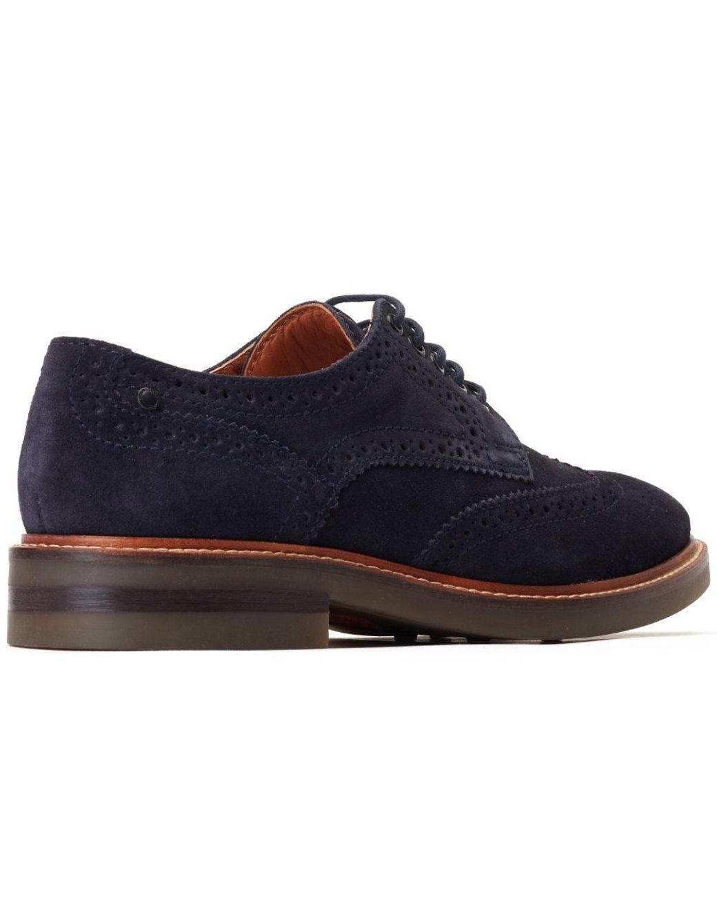Base London Blue Hatfield Brogues for men